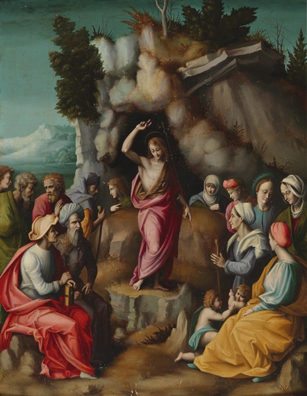 The preaching of Saint John the Baptist by Francesco Bacchiacca