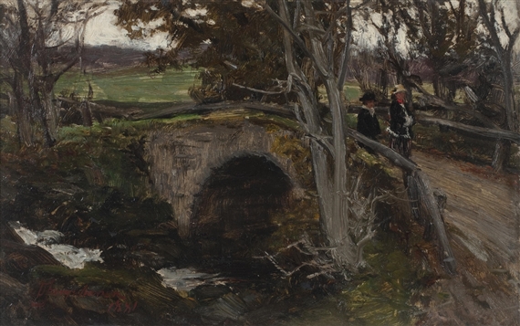Crossing the Bridge Near Inveraray by David Farquharson, 1881