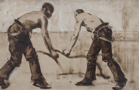 Two Mowers by Arthur Melville, 1880