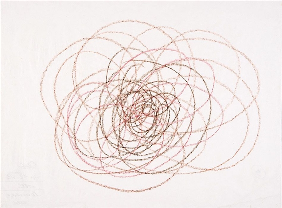 Schwünge in Braun und Rot by Hermann Glöckner, 1983