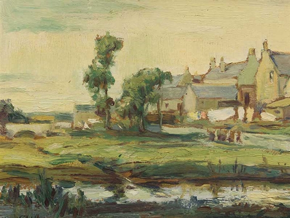 Landscape with Buidlings - C.W. Hemingway