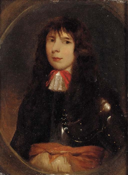 Portrait of a gentleman, bust-length, wearing body armour - Willem van Bronveldt