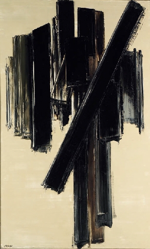 Peinture, 10 juin by Pierre Soulages, 1958