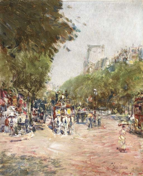 Rue Madeleine, Place de l'Opera by Childe Hassam, 1888