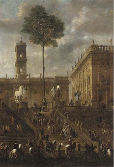 The Campidoglio, Rome, with the albero della cuccagna Picture