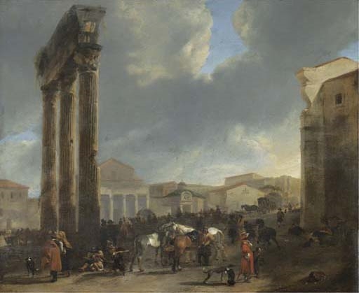 The Campo Vaccino, Rome by Hendrick Verschuring, 1641