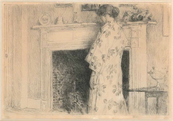 THE WHITE KIMONO (CORTISSOZ/CLAYTON 47) by Childe Hassam, 1915