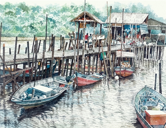 HARBOUR, TERENGGANU by Yong Look Lam, 2005