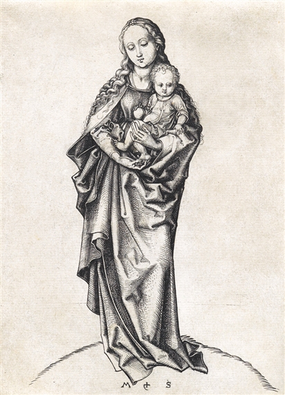 The Madonna and Child with an Apple by Martin Schongauer, circa 1475