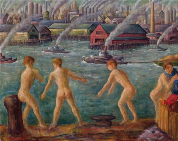 Bathing in the Harbor by Paul Raphael Meltsner