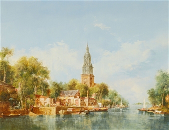 View of Potsdam and the Heilig-Geist-Kirche seen from the Water - Peter Götz Pallmann