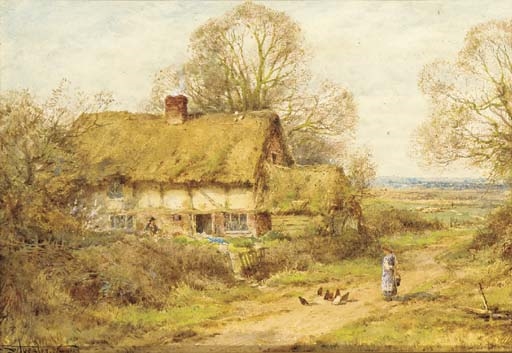 Henry John Sylvester Stannard | 2 Works: The shepherds cottage ...