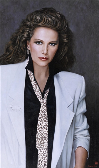 Portrait of Jackie Collins by Shu Qiao Zhou