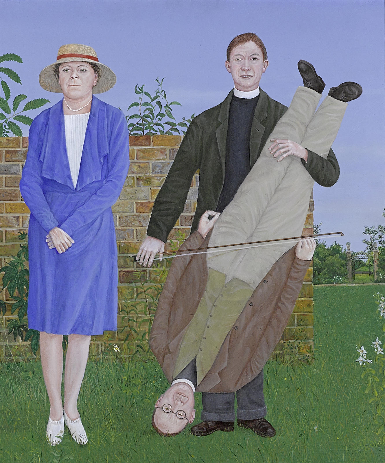 Artwork by James Grainger, Serenity, The Village Spinster, Made of oil on board