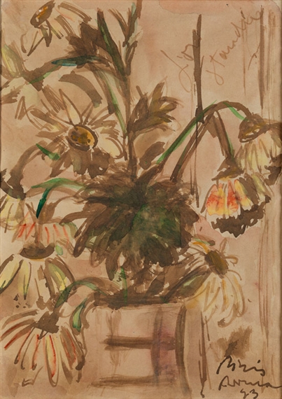 Flower vase by Filippo de Pisis