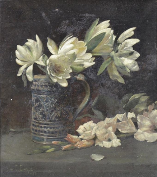 Still Life with Flowers in a Pitcher by Lawrence Carmichael Earle, 1883