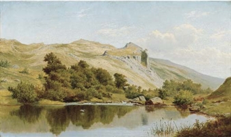 A still pool, in the Vale of the Lledr, North Wales - James Edward Grace