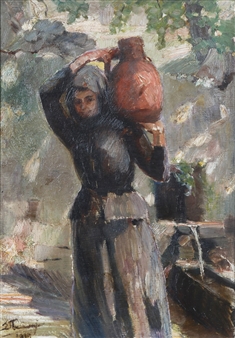 Woman with pitcher - Stavros Papapanagiotou