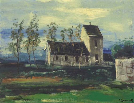 L’église du Vexin by Maurice de Vlaminck, circa 1923