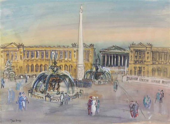 Place de la Concorde by Jean Dufy, circa 1937-1940