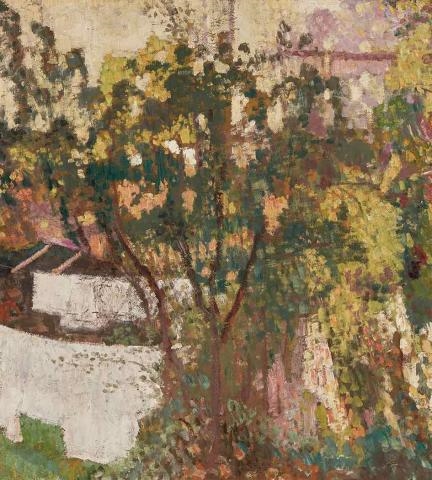 Artwork by Georges Lemmen, Grand Arbre, Made of Oil on board