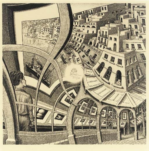 Print Gallery (B. 410) by Maurits Cornelis Escher, 1943