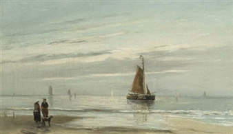 Aan de Noordzee - Jacob Willem de Gruyter