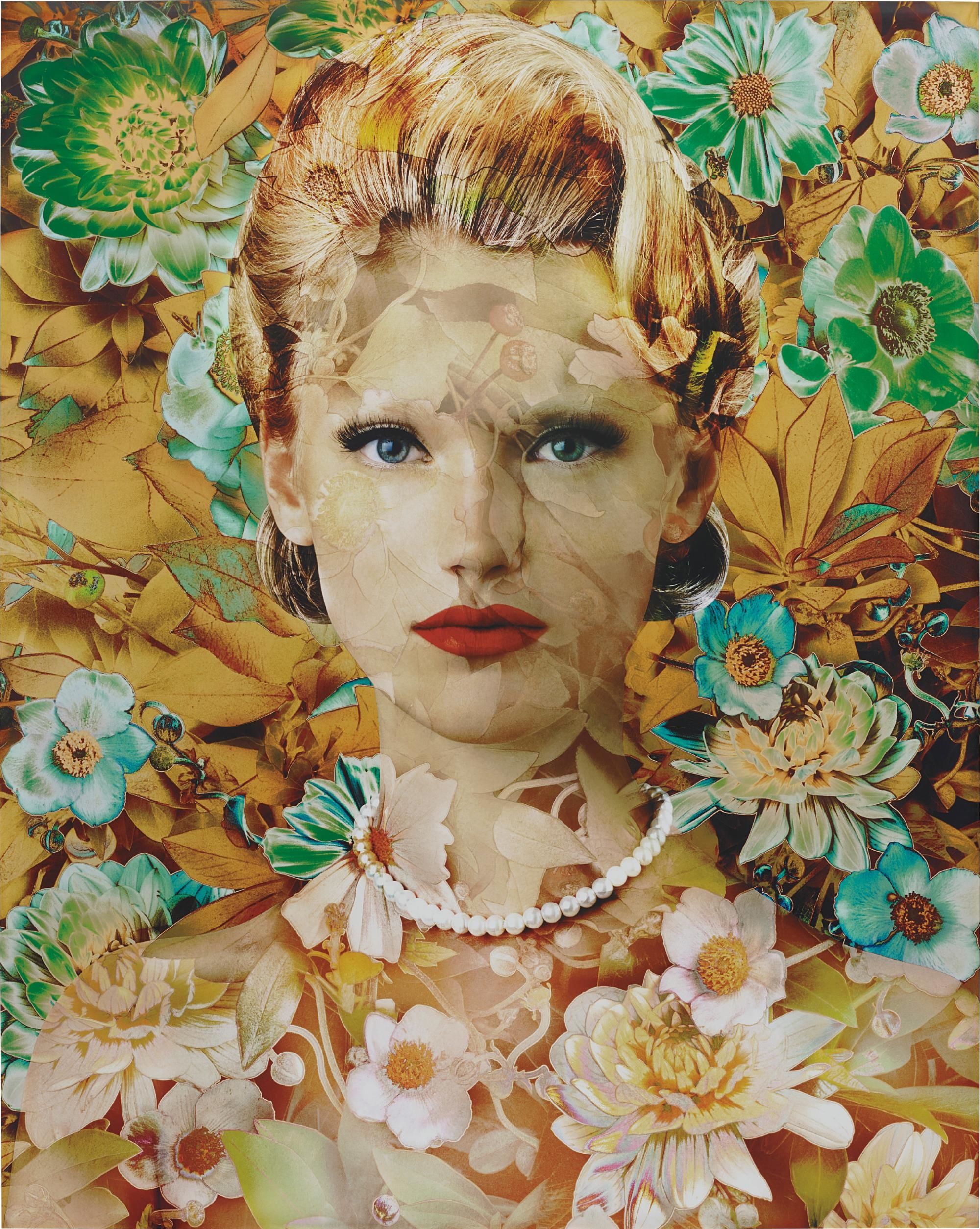 Artwork by Valérie Belin, Giant Exhibition Aureole, Made of Archival pigment print, flush-mounted