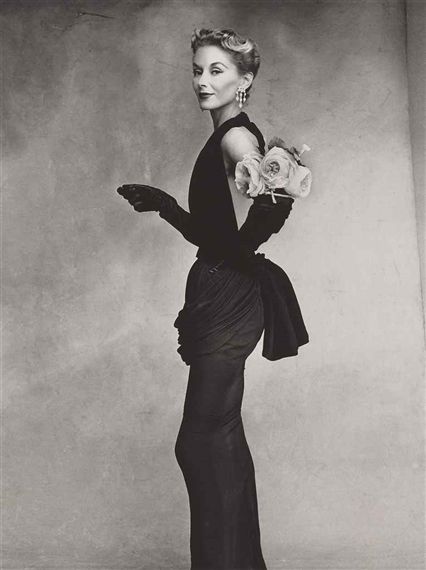Woman with Roses (Lisa Fonssagrives-Penn), Paris by Irving Penn, 1950, printed before 1974