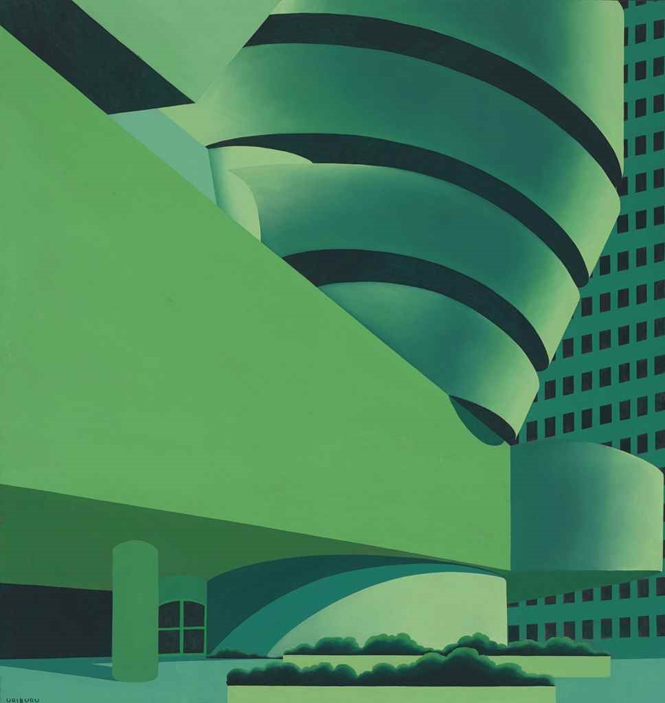 Untitled (Guggenheim Museum from the Green Series) by Nicolás García Uriburu, circa 1975