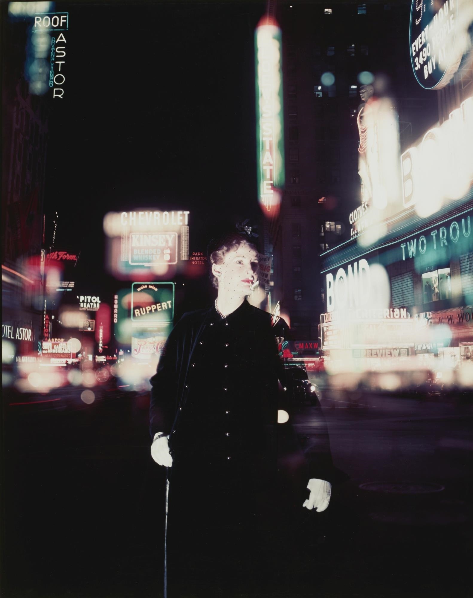 Artwork by Norman Parkinson, WENDA PARKINSON IN TIMES SQUARE, US VOGUE, Made of Cibachrome print