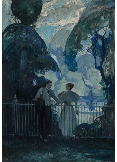 The Midlander, probable interior illustration by Frank Street, 1923