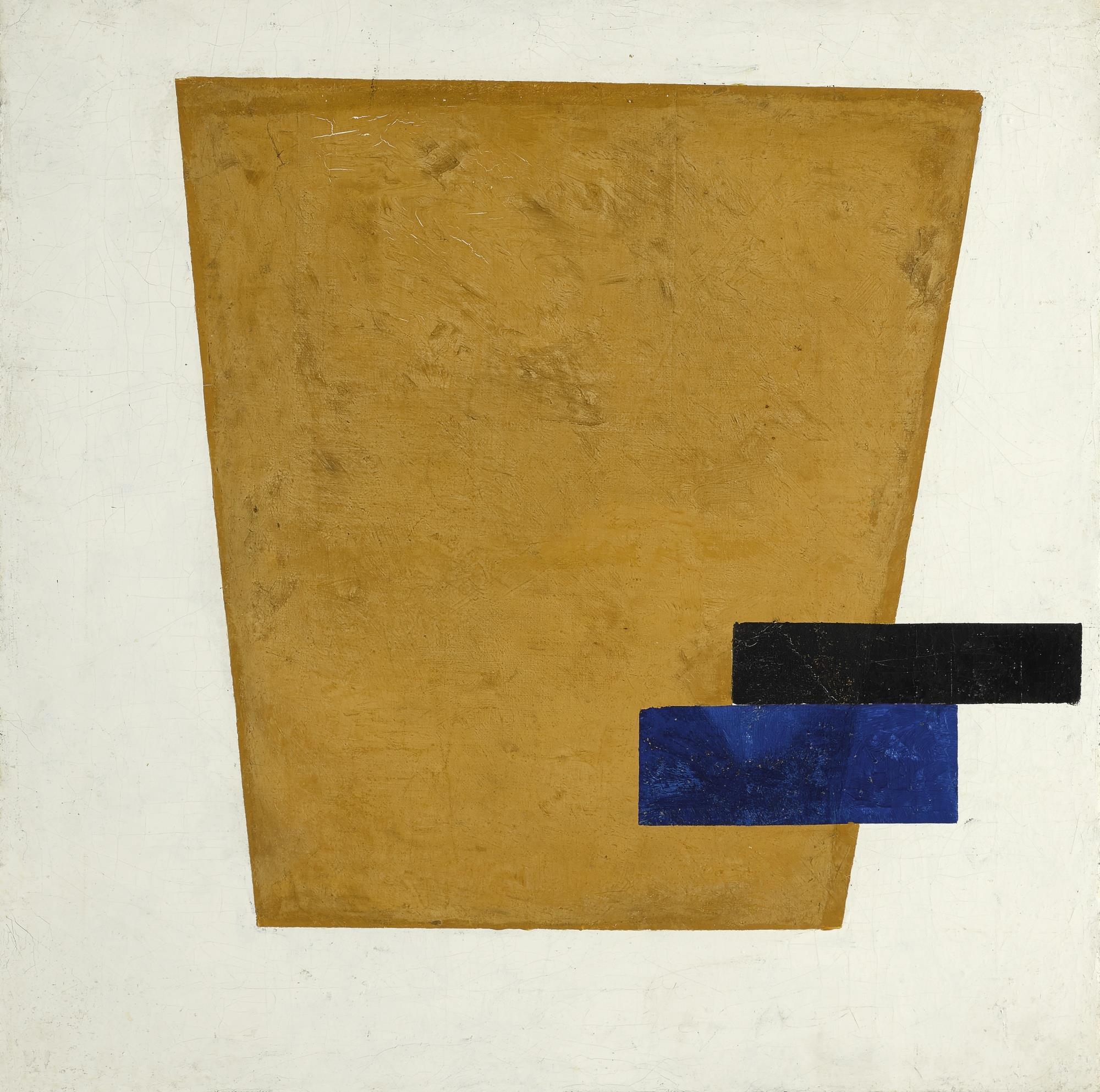 SUPREMATIST COMPOSITION WITH PLANE IN PROJECTION by Kazimir Malevich, 1915
