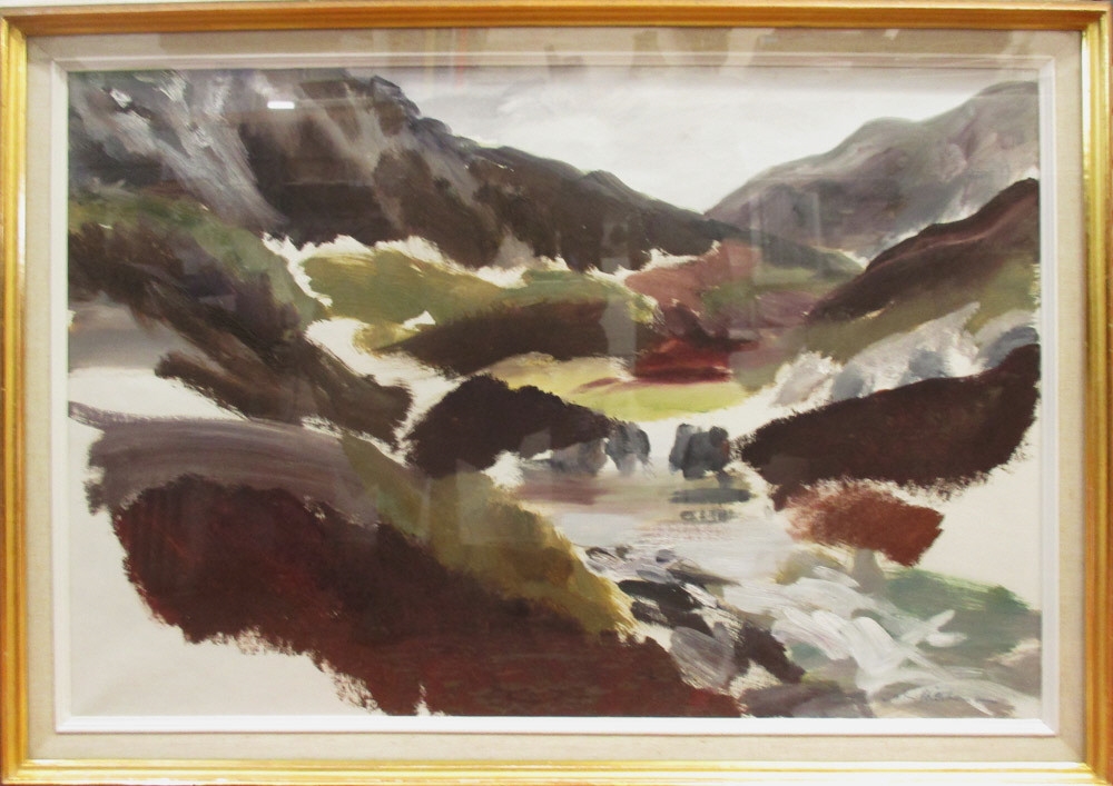 Artwork by John Hitchens, Falling river pass, Made of oil on canvas