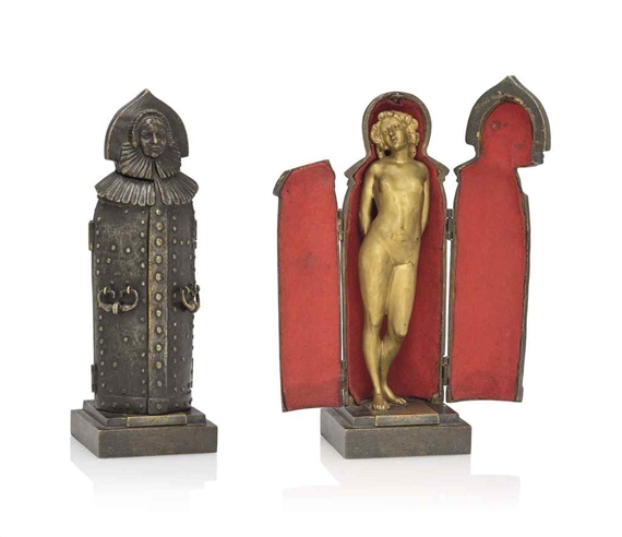 Very Rare Cast Iron Miniature Known as Iron Maiden