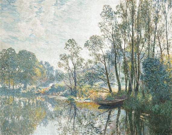 Morning (October) - Banks of the Lys by Emile Claus, circa 1911-1913