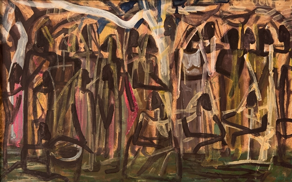 African Market Scene by Floris Jespers, 1954