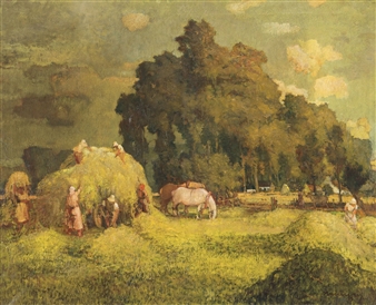 The Hay Harvest - Alfons de Cuyper