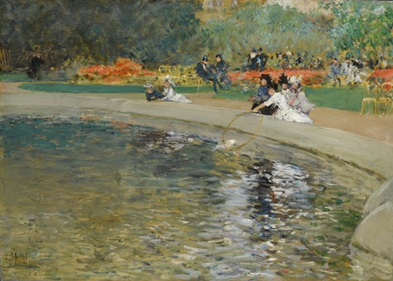 IN THE PARK by Childe Hassam, circa 1889-1890