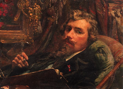 Portrait of the Belgian painter Edward van Ryswyck by Jan C. Neervoort