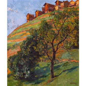 "Village valaisan" - Henri-Marcel Robert