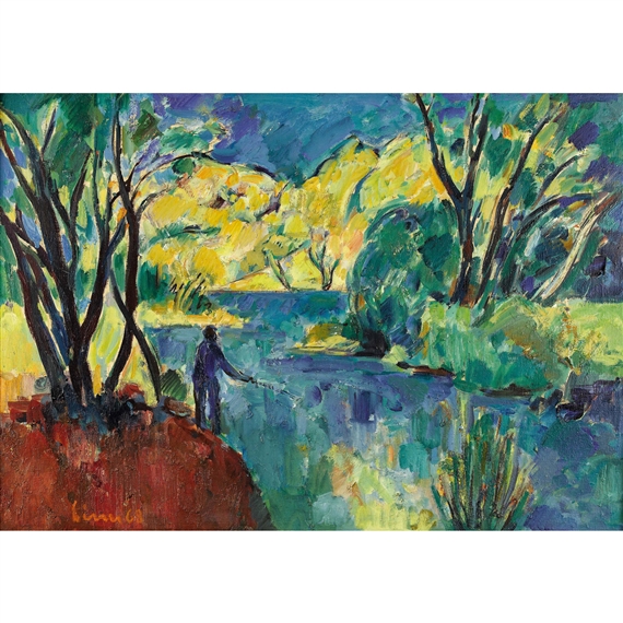 "Fischer am See" by Carl Walter Liner, 1968