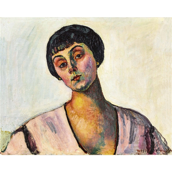 "Bildnis Jeanne Amélie Günzburger-Malan". by Ferdinand Hodler, 1912