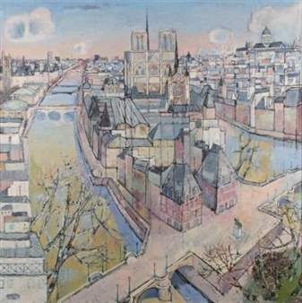 PARIS, NOTRE-DAME ET L'ÎLE DE LA CITÉ - Édouard-Georges Mac-Avoy