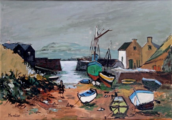 LA CRIQUE À MARÉE BASSE by Robert Humblot