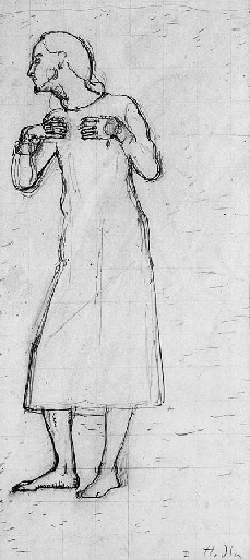 Artwork by Ferdinand Hodler, Studie zur 'Empfindung', Made of pencil on paper