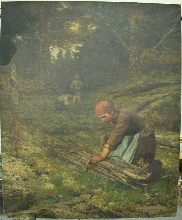 Oscar Wergeland Gathering Wood MutualArt