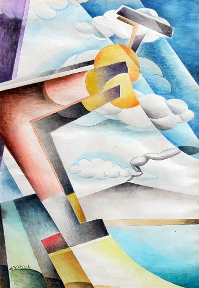 Dinamismo Aereo + Vulcano by Giulio d’Anna, 1933-1934