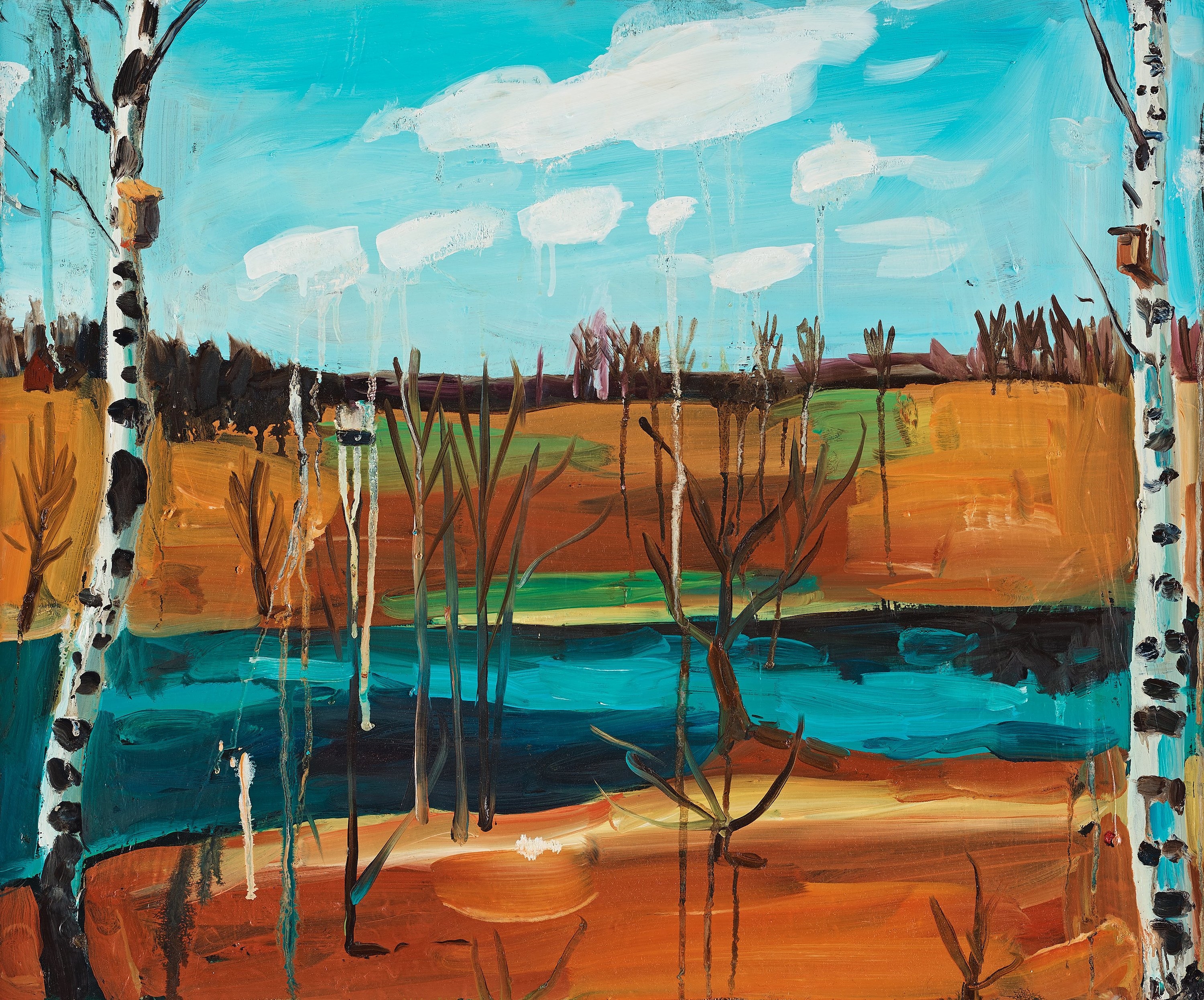 Artwork by Anna Bjerger, Dwelling, Made of Oil on aluminum