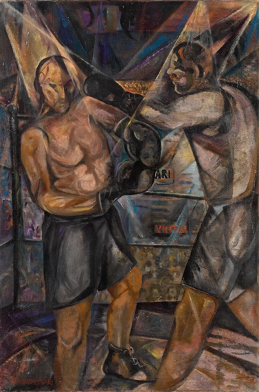 Dinamismo di un ring by Roberto Marcello Baldessari, 1918